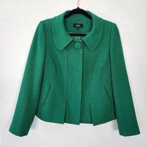 Marks & Spencer Emerald Green Peplum Snap Closure Short Jacket / Blazer, Size 10
